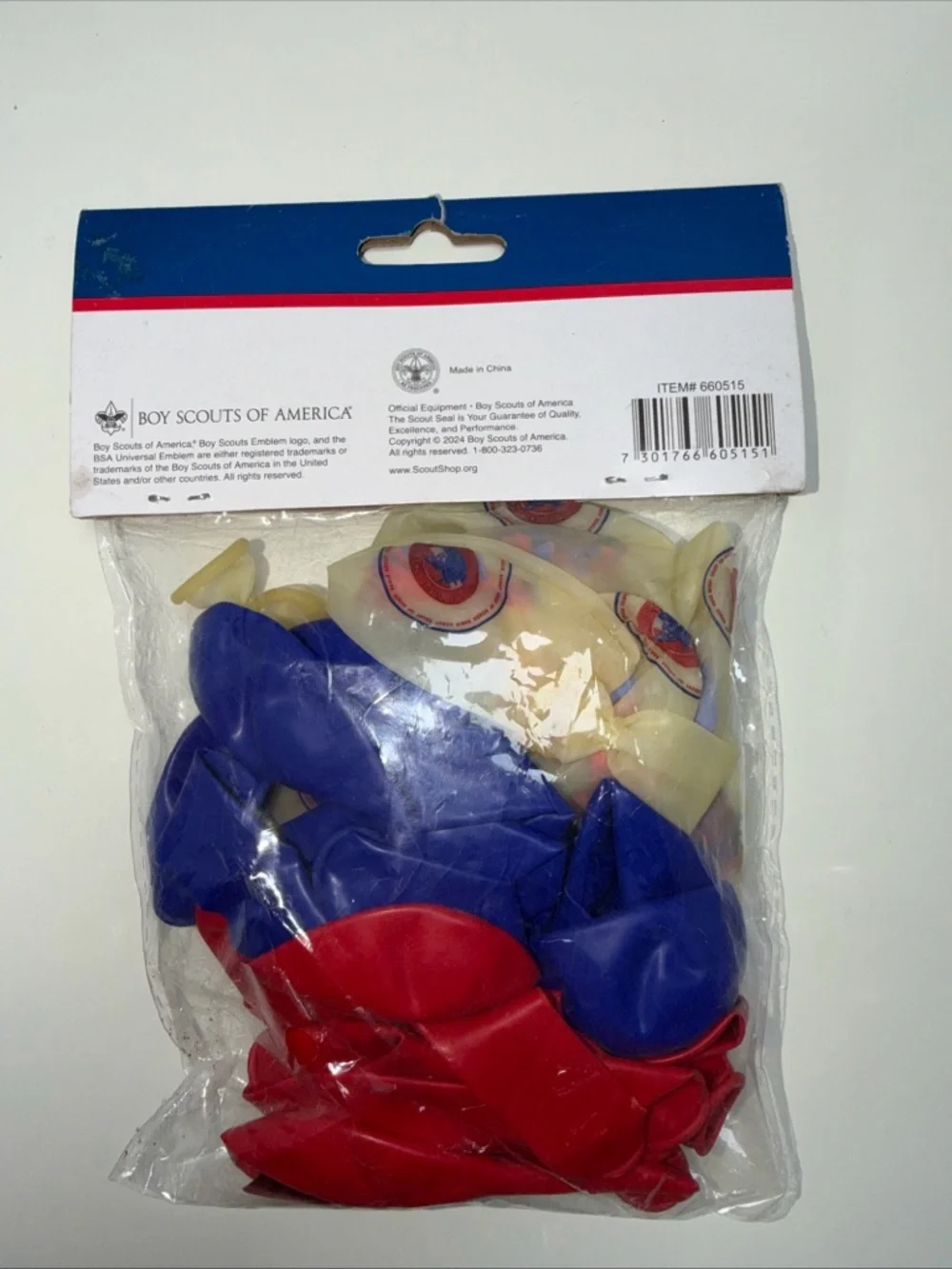Eagle Scout Red, Blue & Cream Party Balloons - 25 Pack